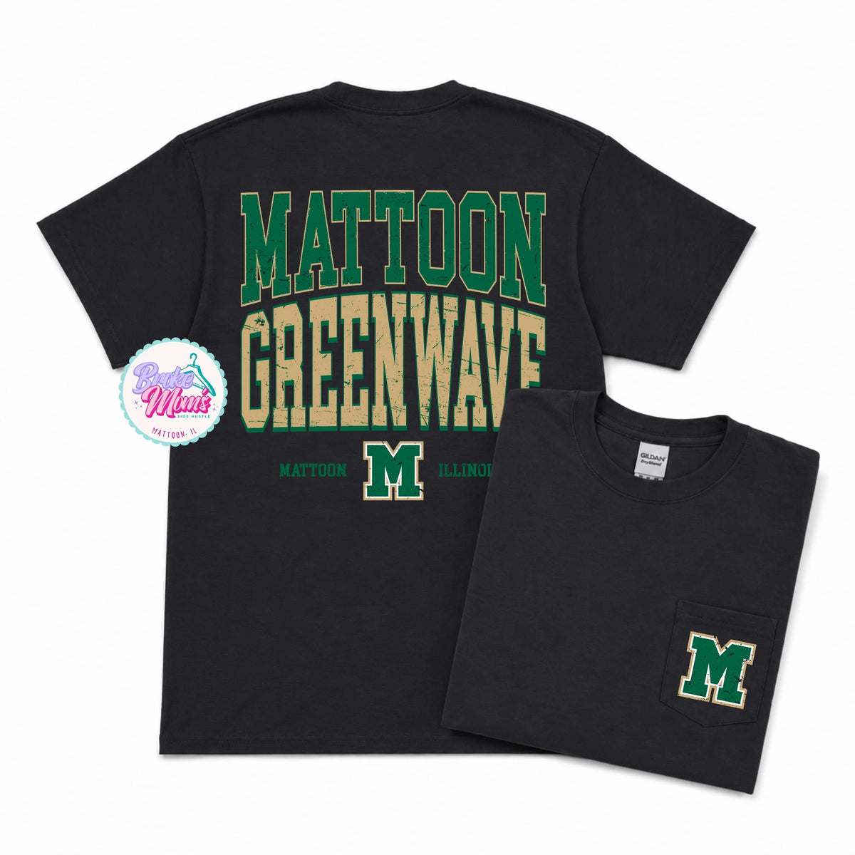 Home Team Pocket Tee | Mattoon Greenwave