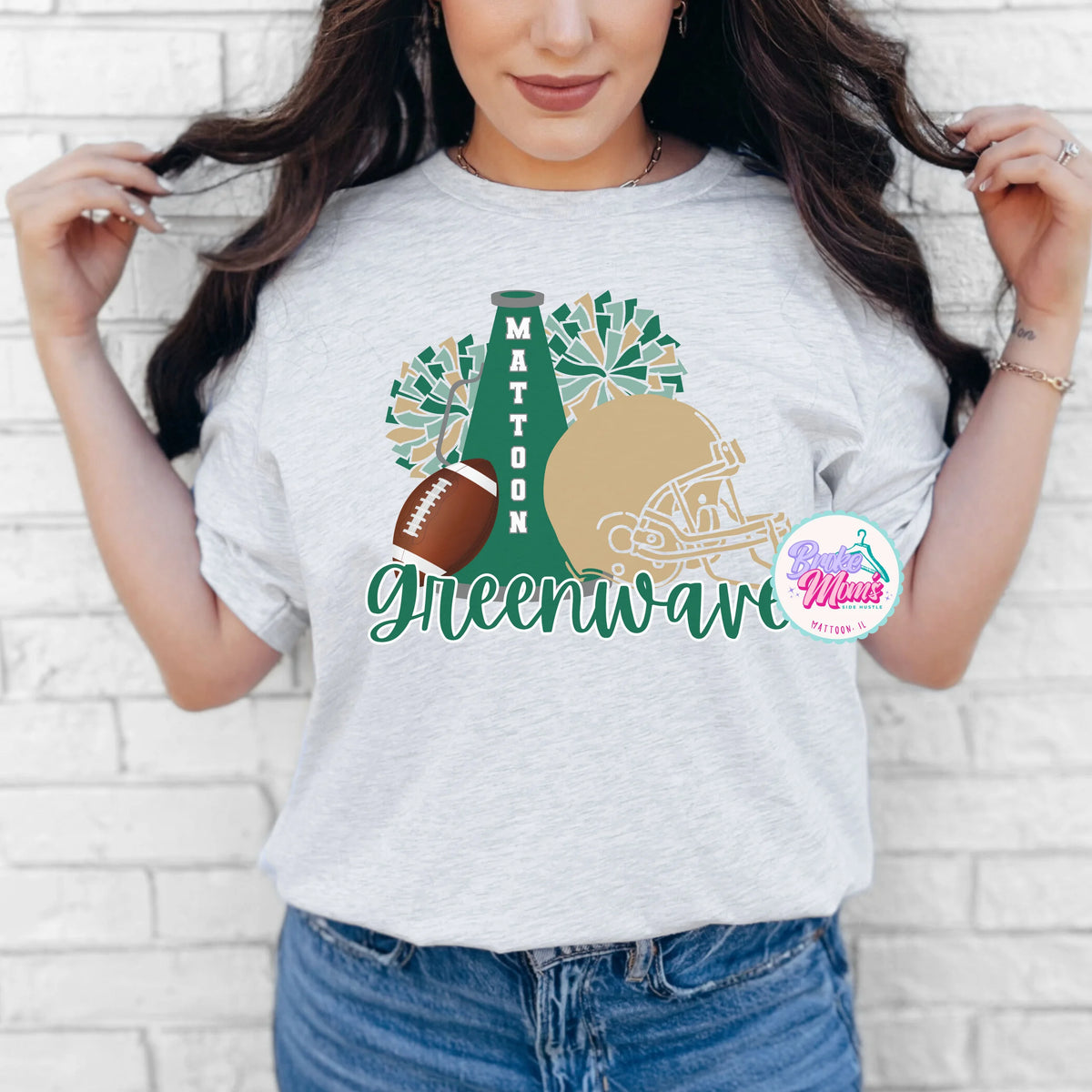 Mattoon Greenwave Cheer/Football Tee/Sweatshirt
