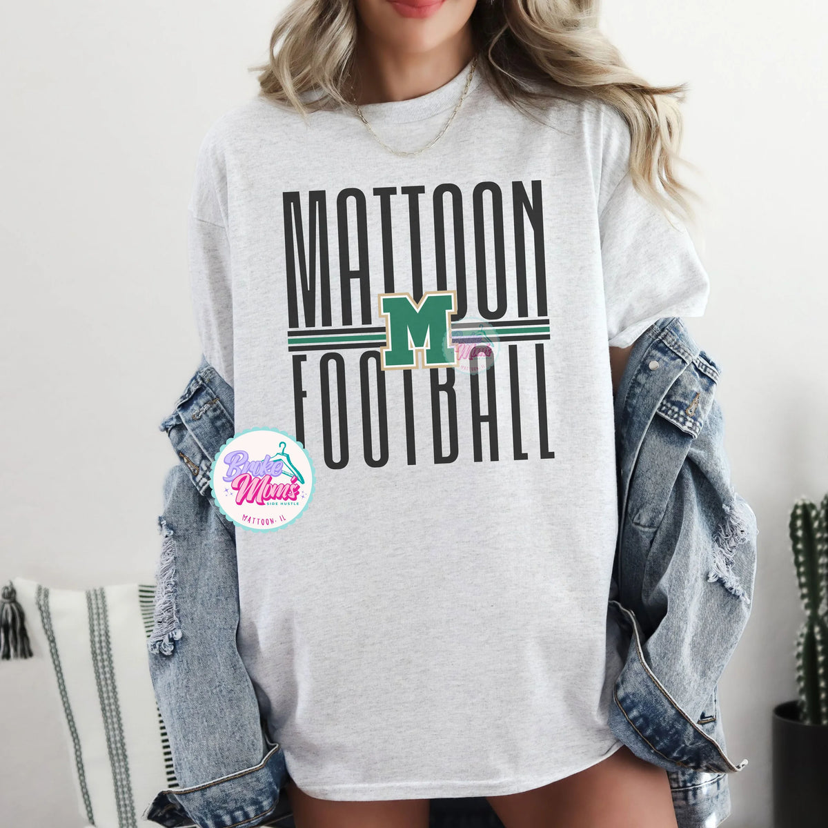 Mattoon Football Long Letters Tee/Sweatshirt