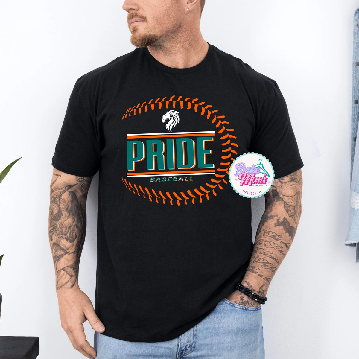 Men's Pride Baseball Side Seam Logo Tee