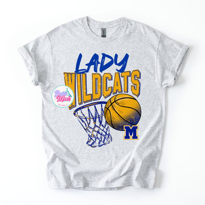 Lady Wildcats Classic Basketball Tee/Sweatshirt