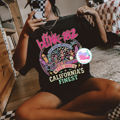 B 182 Cali's Finest Oversized Band Tee