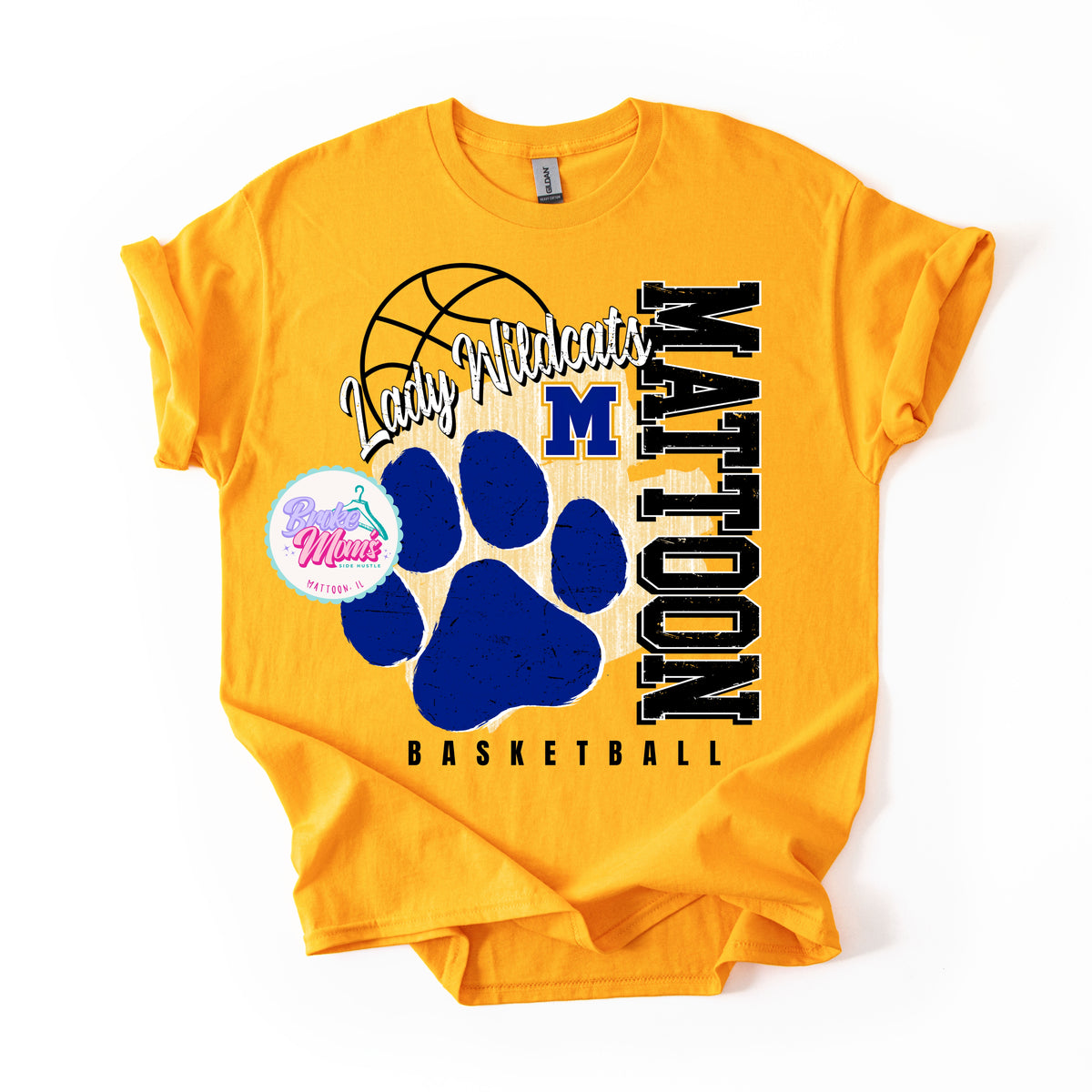 Lady Wildcats Paw Distressed Basketball Tee/Sweatshirt
