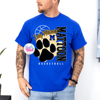 Men’s Lady Wildcats Paw Distressed Basketball Tee/Sweatshirt