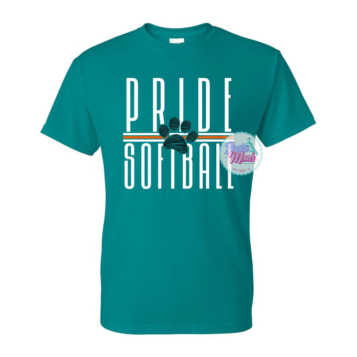 Pride Softball Long Letters Logo Men's Tee/Sweatshirt