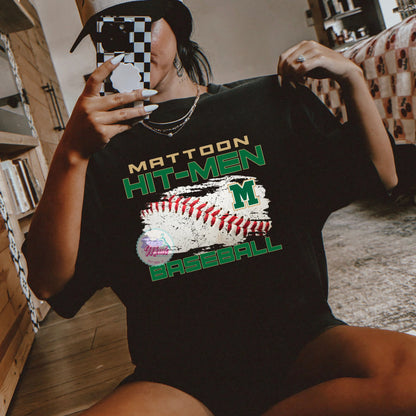 Mattoon Hit-Men Distressed Seam Logo Tee