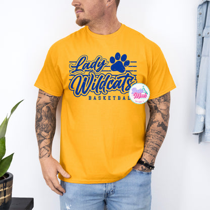 Men’s Old School Lady Wildcats Basketball Tee/Sweatshirt