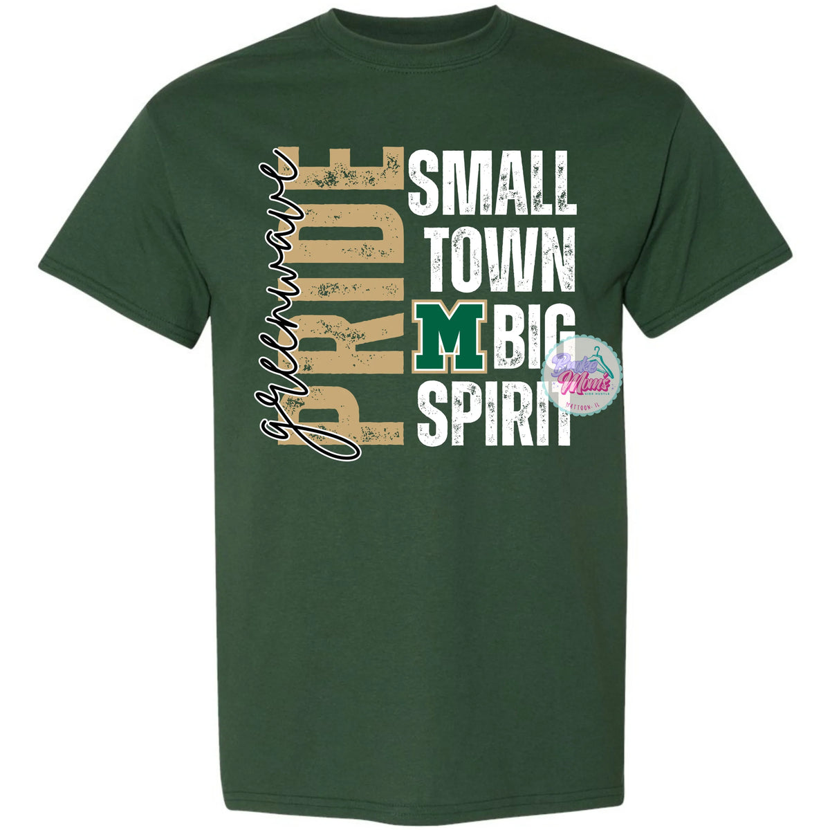 Greenwave Pride - Small Town Big Spirit Green Tee/Sweatshirt