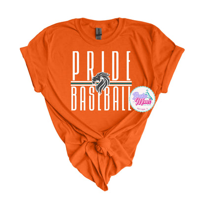 Pride Baseball Long Letters Logo Tee