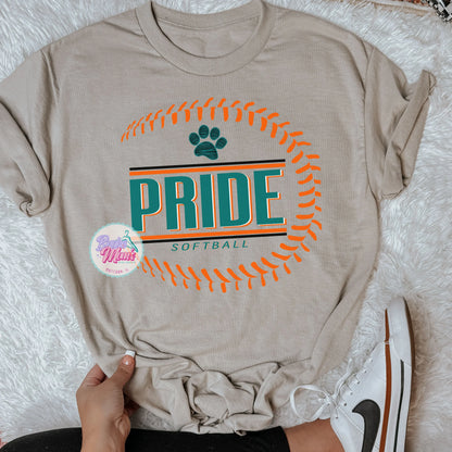 Pride Softball Side Seam Logo Tee