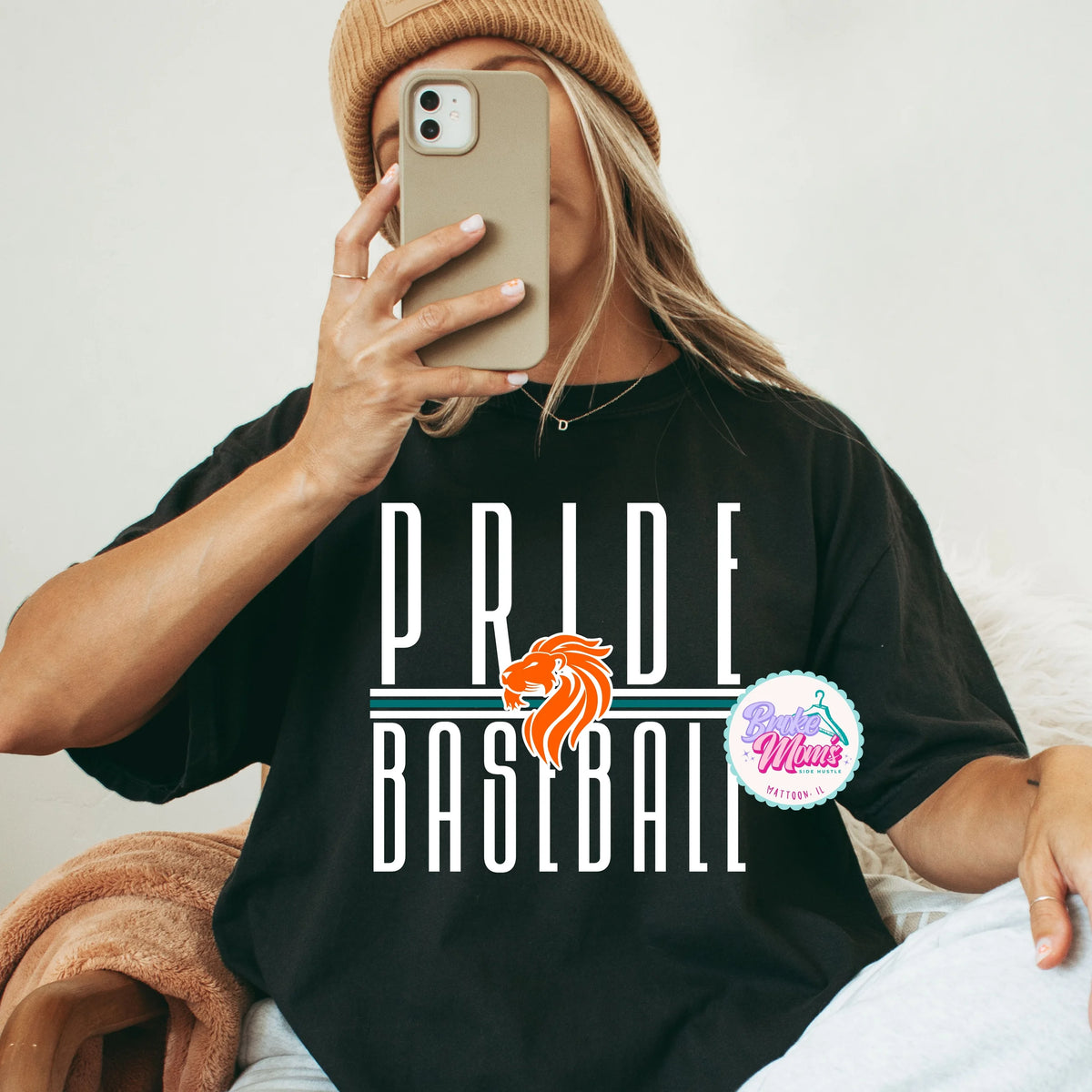 Pride Baseball Long Letters Logo Tee