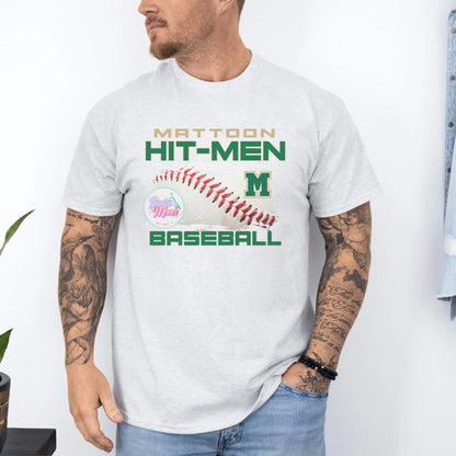Mattoon Hit-Men Distressed Seam Logo Mens Tee