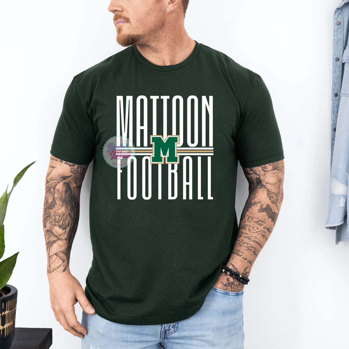 Men's Mattoon Football Long Letters Tee/Sweatshirt