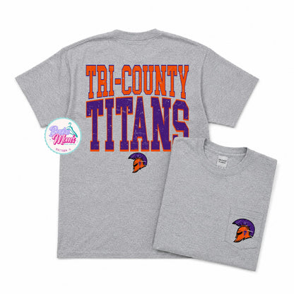 Home Team Pocket Tee | Tri-County Titans