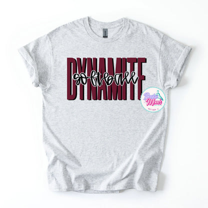 Dynamite Script Overlay Tee/Sweatshirt