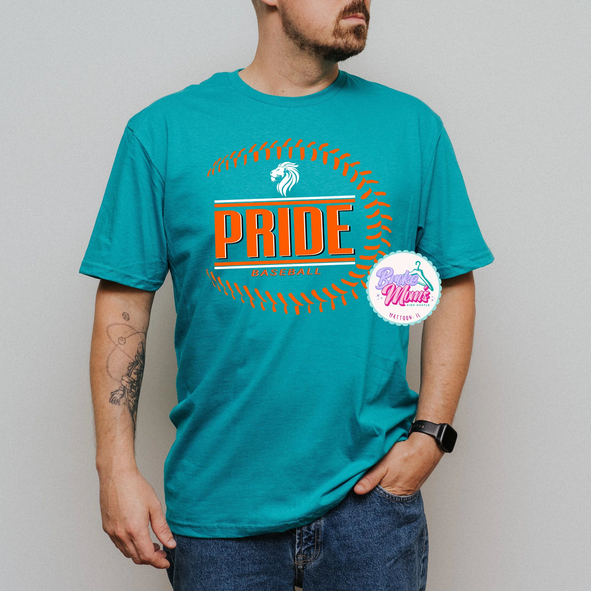 Men's Pride Baseball Side Seam Logo Tee
