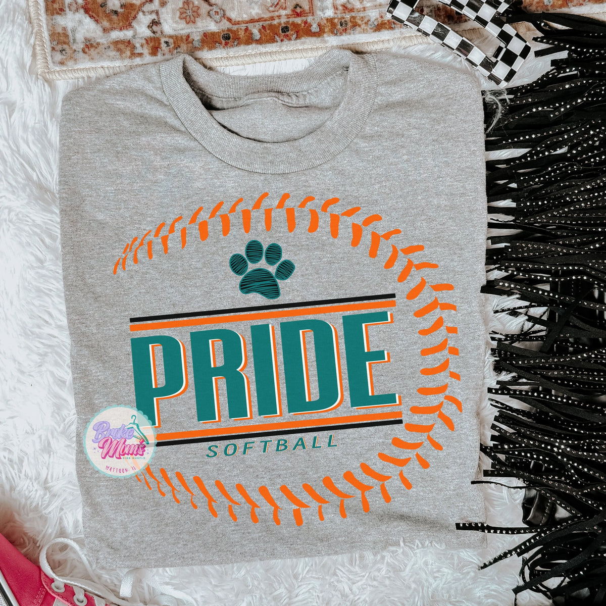 Pride Softball Side Seam Logo Tee