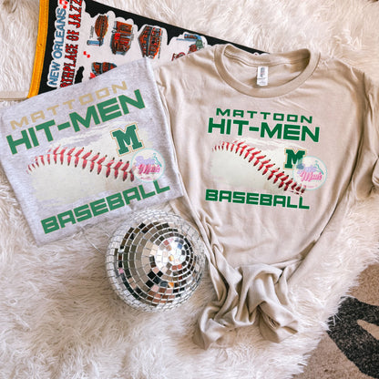 Mattoon Hit-Men Distressed Seam Logo Tee