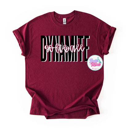 Dynamite Script Overlay Tee/Sweatshirt