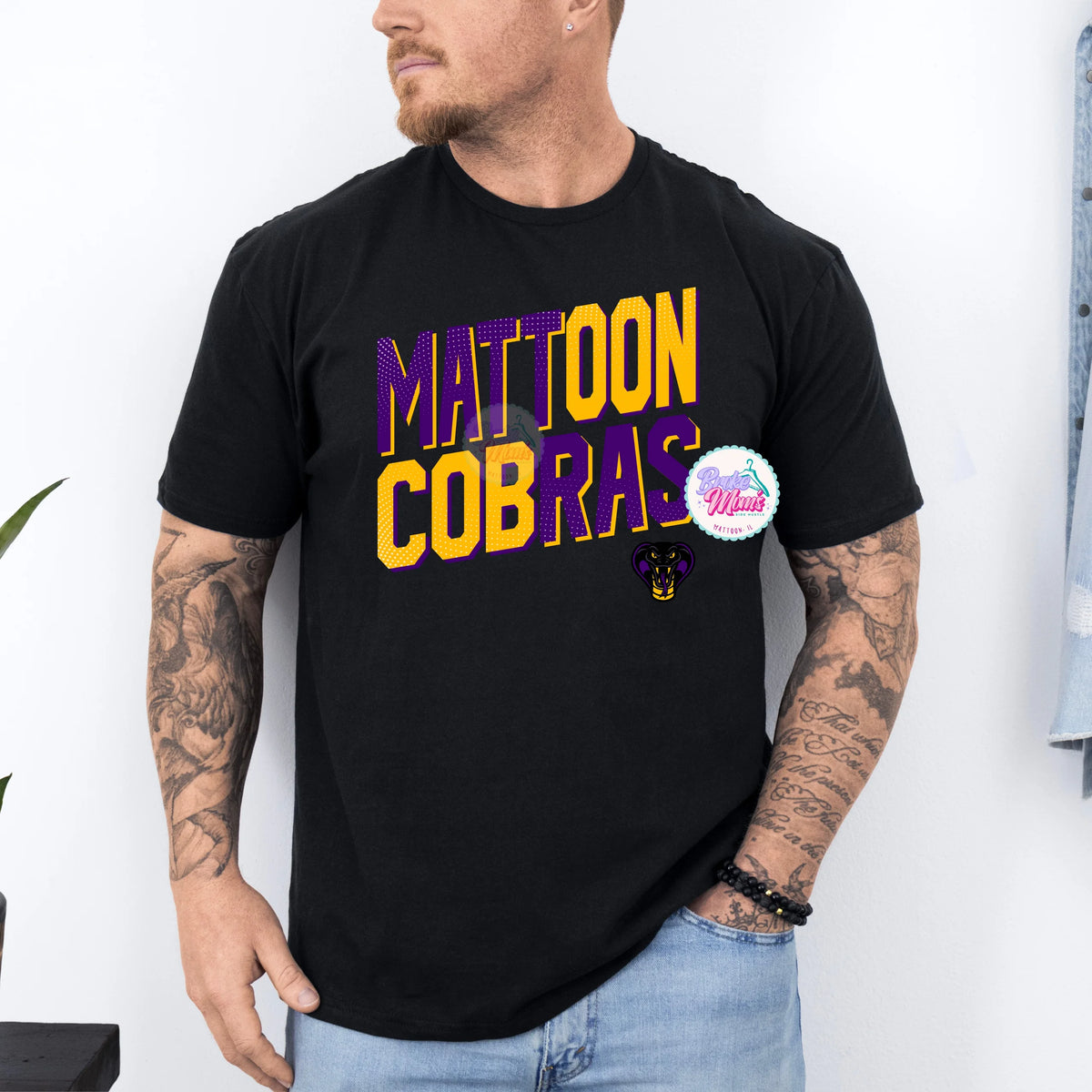Men’s Mattoon Cobras Slanted Two Tone Tee/Sweatshirt
