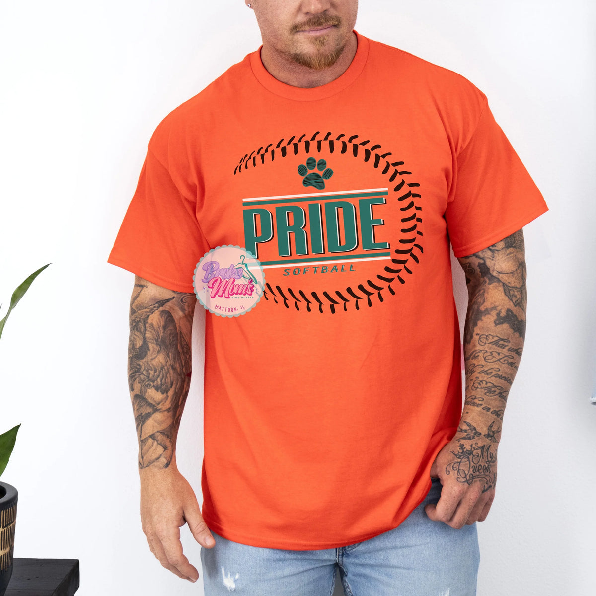 Men's Pride Softball Side Seam Logo Tee
