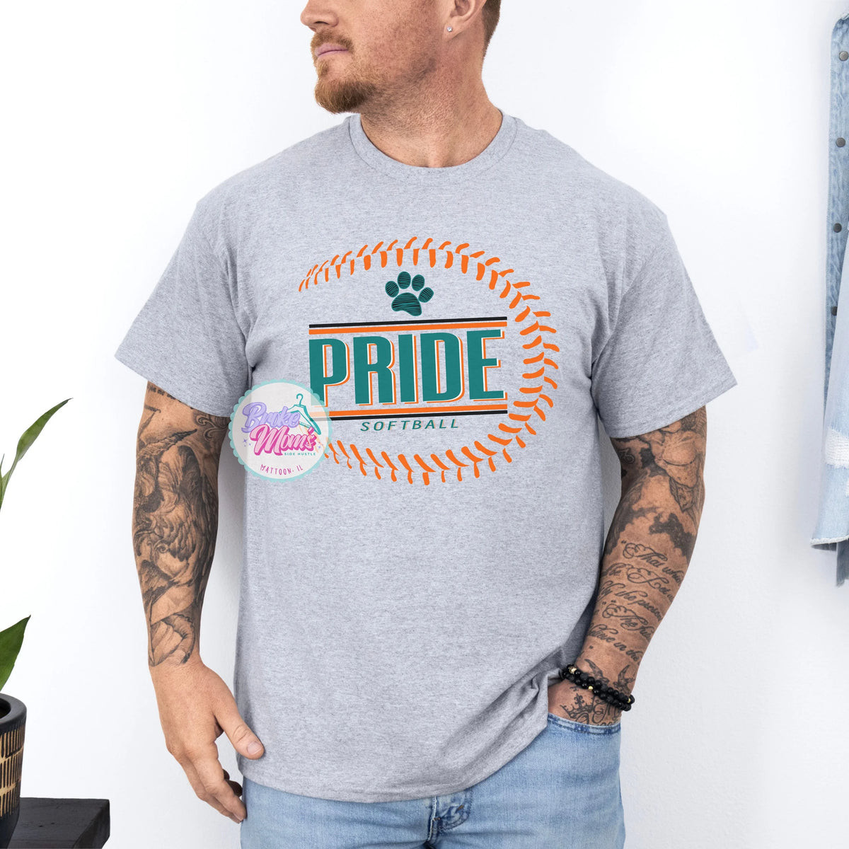 Men's Pride Softball Side Seam Logo Tee