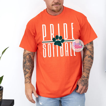 Pride Softball Long Letters Logo Men's Tee/Sweatshirt
