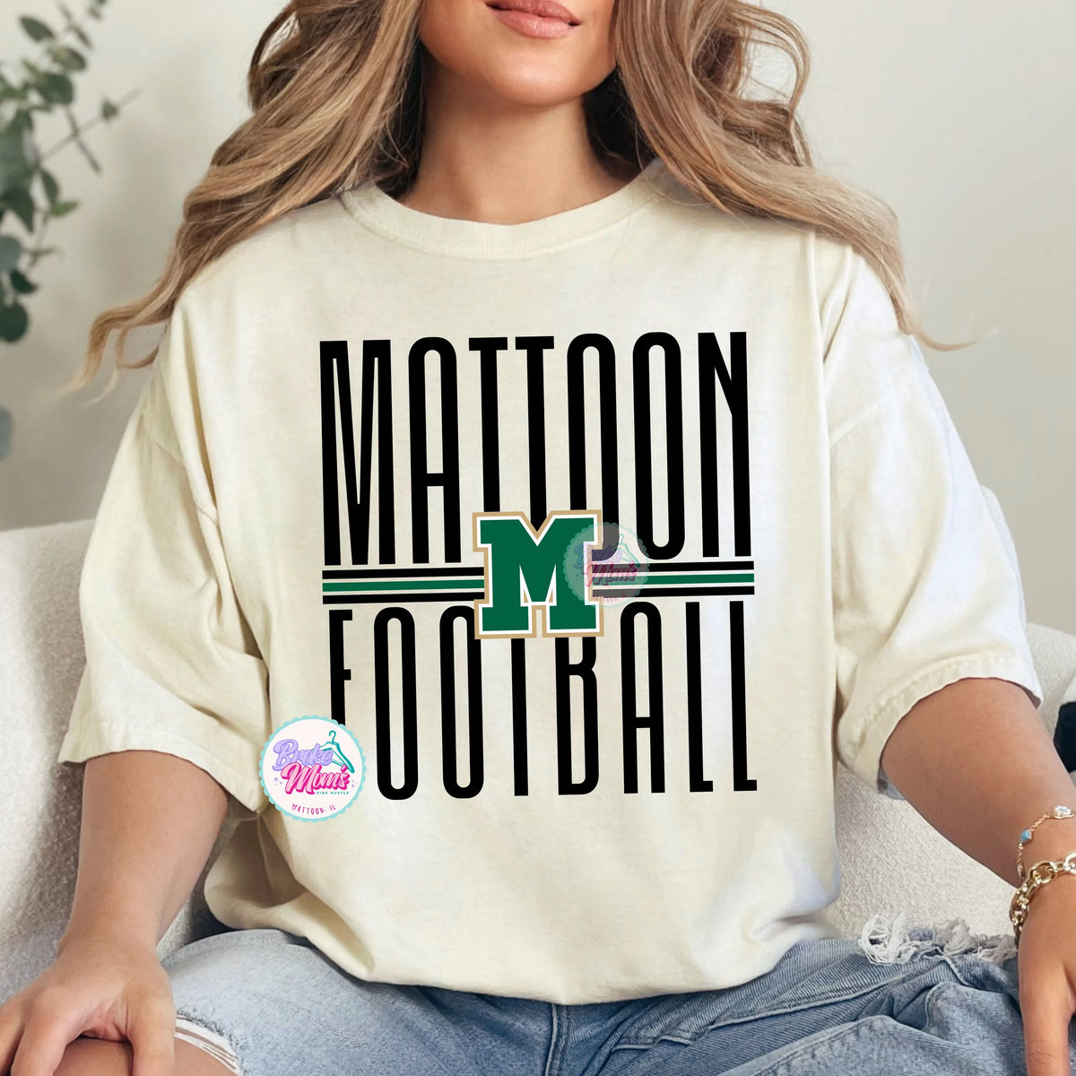 Mattoon Football Long Letters Tee/Sweatshirt